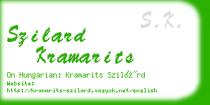 szilard kramarits business card